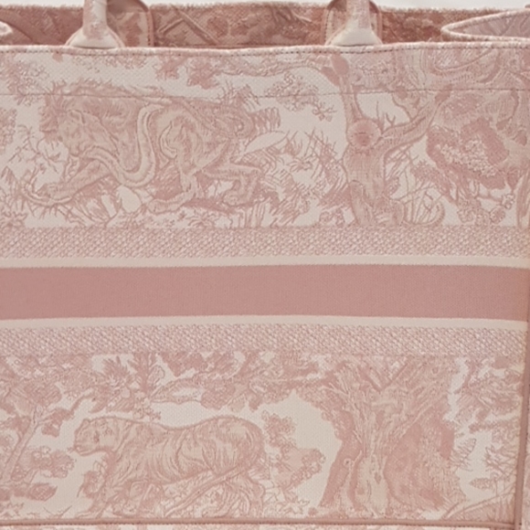 DIOR BOOK TOTE Pink Toile de Jouy Embroidery - Picture 3 of 7